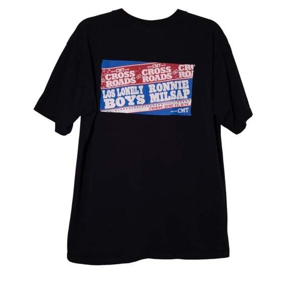 CMT Crossroads: Los Lonely Boys & Ronnie Milsap USED Shirt (L, Y2K, Promo) - Picture 3 of 8